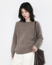 Oversized Wool Cashmere Crew Sweater