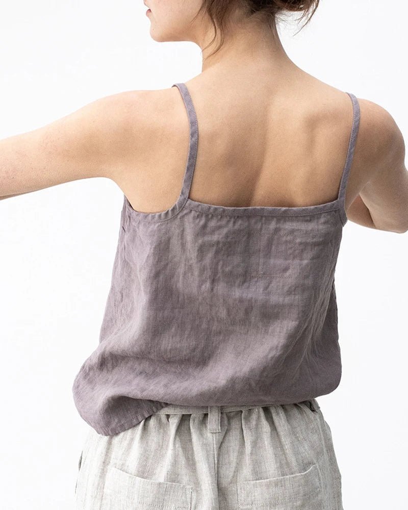 Cotton And Linen V-Neck Camisole