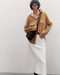 Loose-Fit Mid-Length Knitted Cardigan