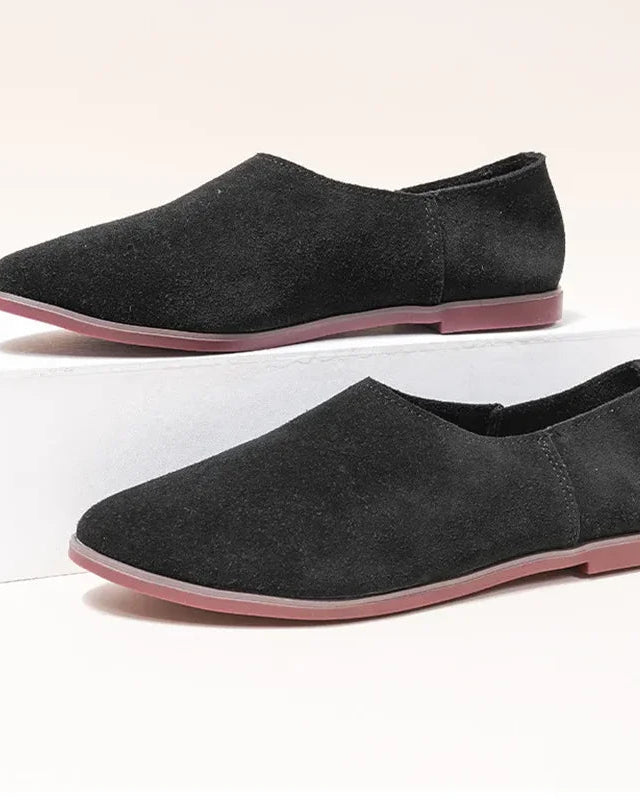 Women's Pointed-Toe Suede Loafers