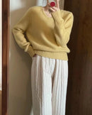 Women's Knit V-Neck Sweater