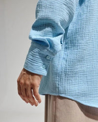 Lapel Collar Single-Breasted Loose-Fitting Shirt