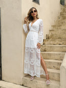 Embroidery Boho Lace Maxi Dress