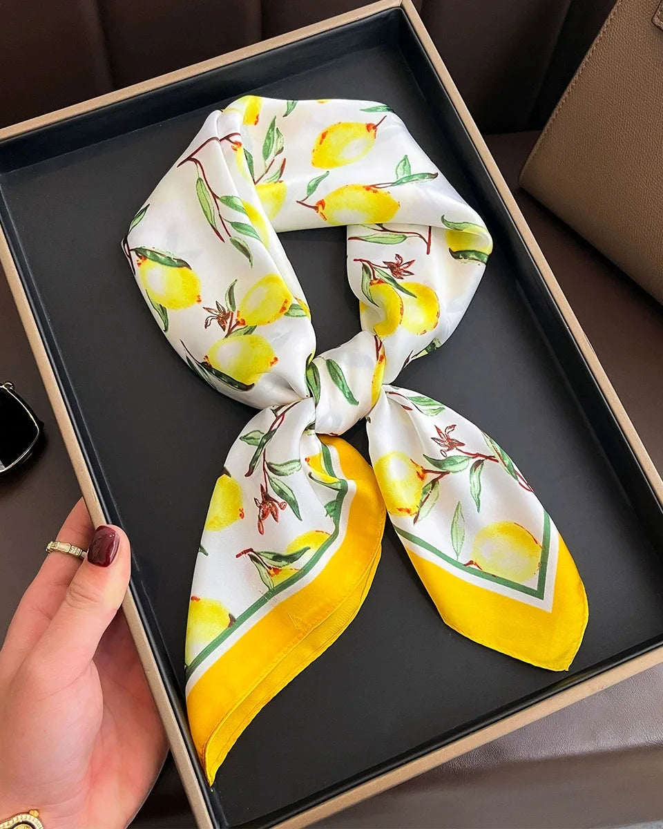 Multifunction Paisley Square Silk Scarf