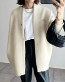Brushed Knit Pocket Cardigan
