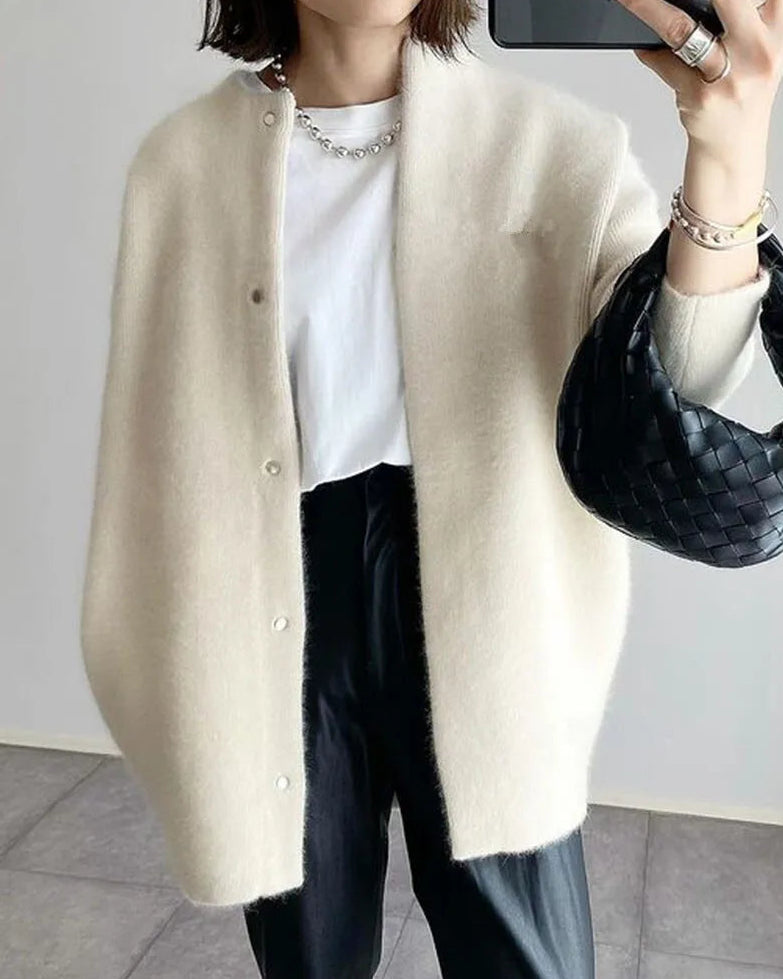 Brushed Knit Pocket Cardigan