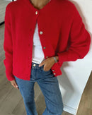 Button Front Knit Cardigan Sweater