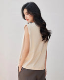 Butterfly-Graphic Knit Sleeveless Tee