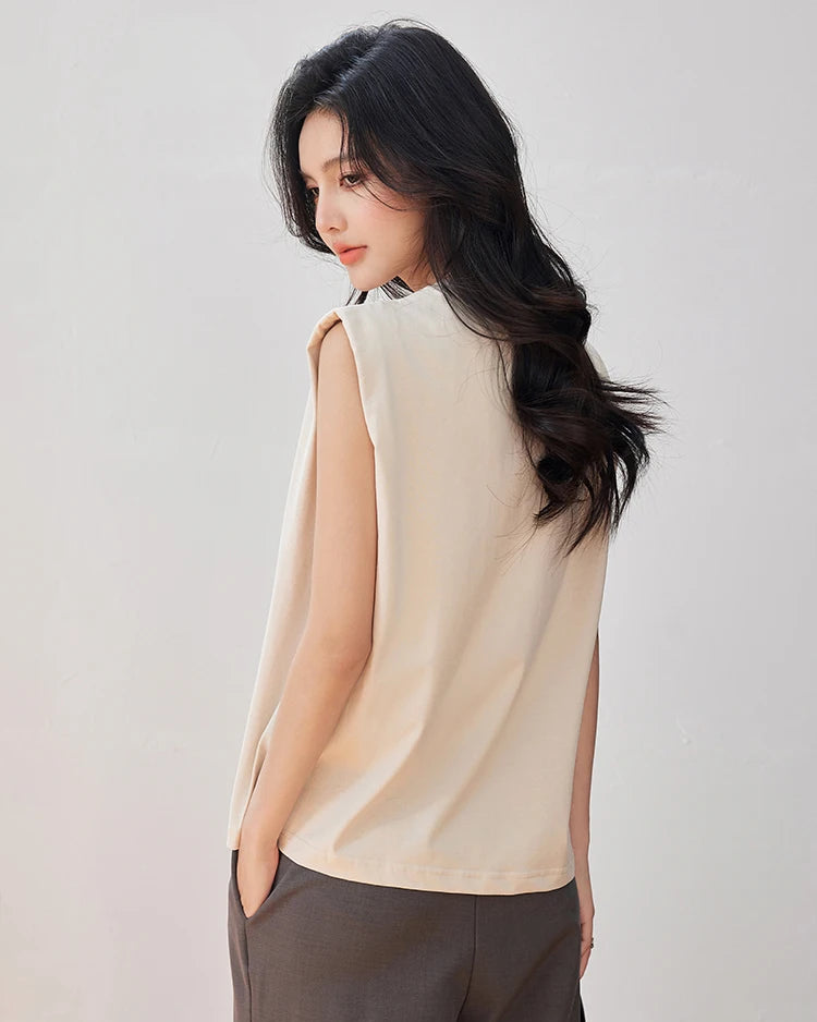 Butterfly-Graphic Knit Sleeveless Tee