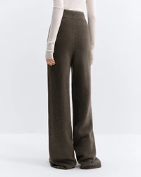 Wool Blend Knitted Long Pants