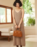 Cashmere V-Neck Slip Dress