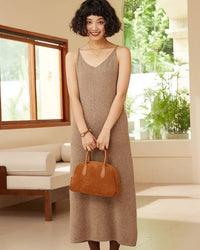 Cashmere V-Neck Slip Dress