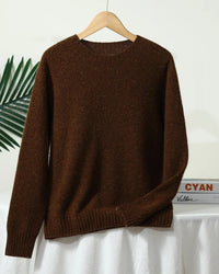 Wool Crew Neck Long-Sleeved Colorful Pullover