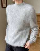 Soft Cashmere Mock-Neck Sweater