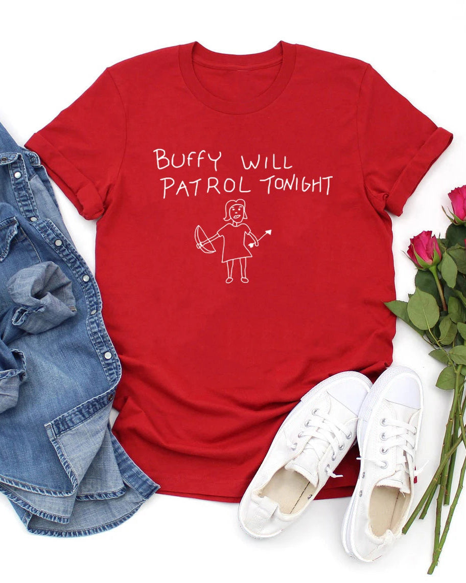 Casual Crew-Neck Printed T-Shirt