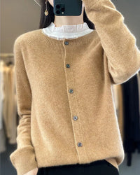 Pure Wool O-Neck Cardigan