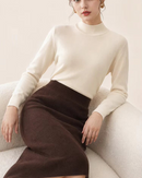 Cashmere A-Line Midi Skirt