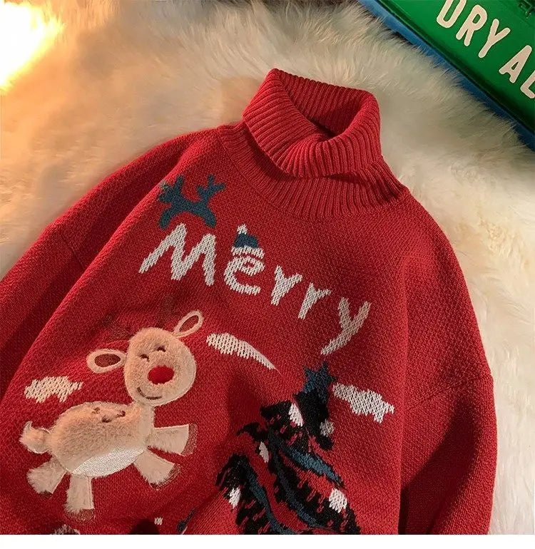 Turtleneck Christmas Sweater Ugly Sweater