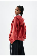 100% Cotton Retro Washed Zipper Hoodies