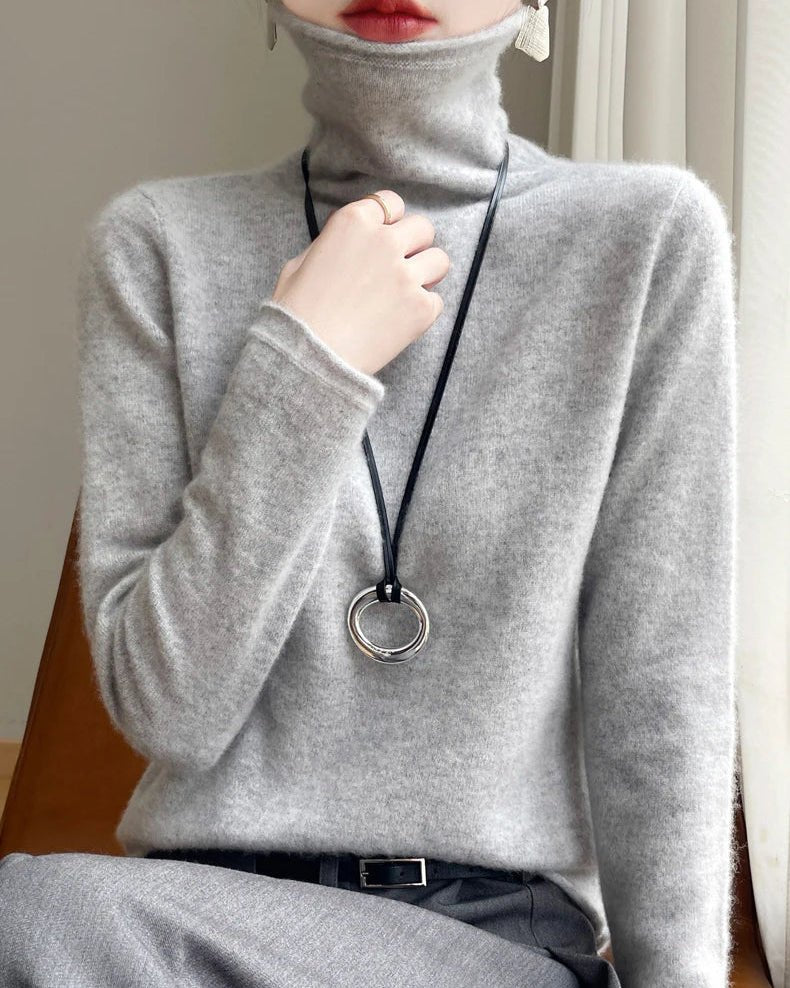 Knitted Wool Turtleneck Sweater