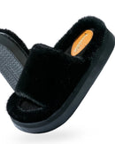 Furry Platform House Slippers