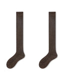Wool Blend Ribbed Thigh-High Socks