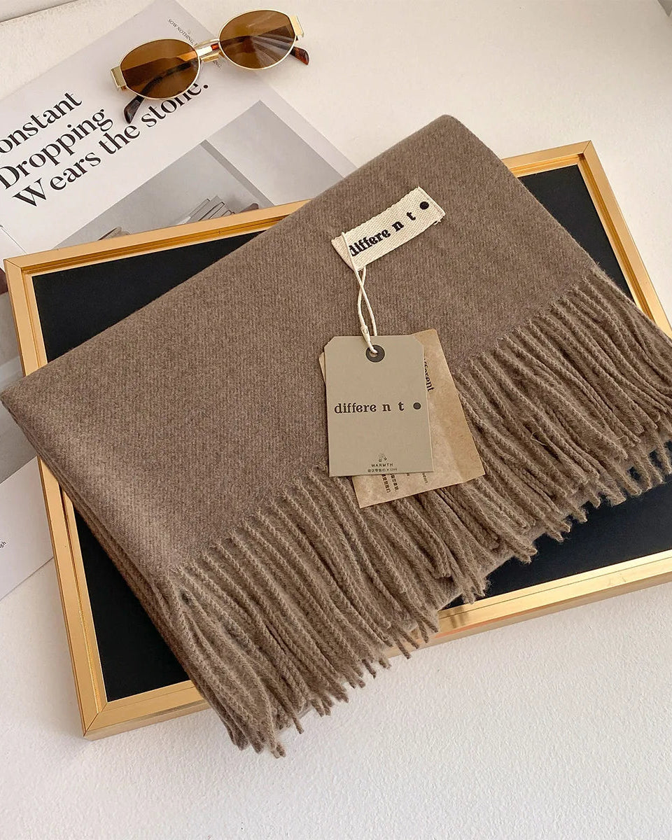 Thick Faux-Cashmere Shawl
