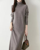 Merino Wool Turtleneck Knit Dress