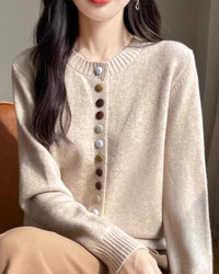 Single Breasted Knitted Cardigan Sweater