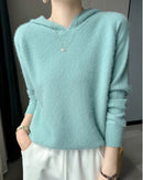 Cashmere Hooded Loose-Fit Knit Pullover