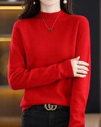 Merino Wool Mock Neck Sweater