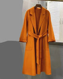 Belted A-Line Wool-Blend Coat