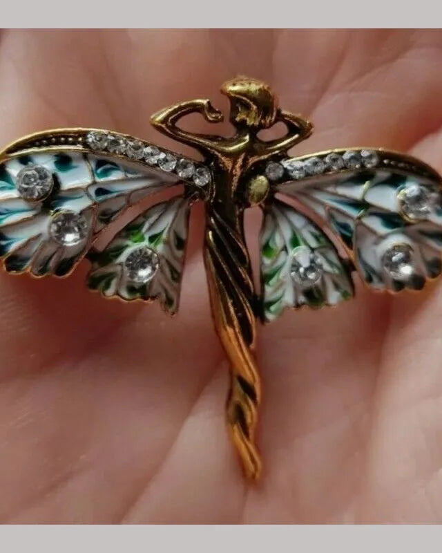 Retro Art Nouveau Elf Brooch