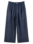Relaxed Lyocell Straight-Leg Pants