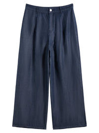 Relaxed Lyocell Straight-Leg Pants