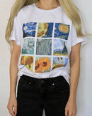 Artistic Print Vintage T-Shirt