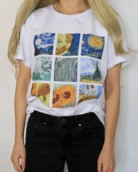 Artistic Print Vintage T-Shirt