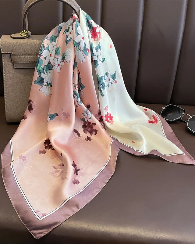 Multifunction Paisley Square Silk Scarf