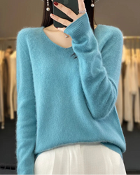 Merino Wool V-Neck Pullover