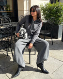 Knit Hoodie Two Piece Set