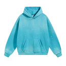 Oversized Warm Paint Distressed Hoodies