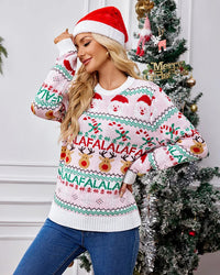 Elk Deer Jacquard Pullover Sweater