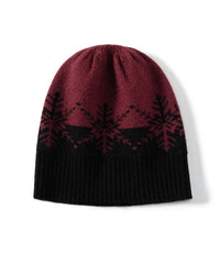 Snowflake Wool Cashmere Beanie