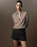 Refined Cashmere Polo Sweater