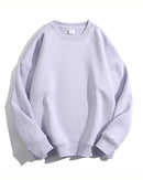 Loose-Fit Fleece Pullover Sweatshirt