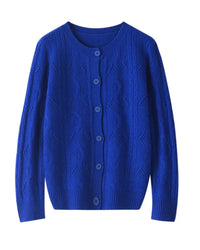 Openwork Merino Wool Cardigan