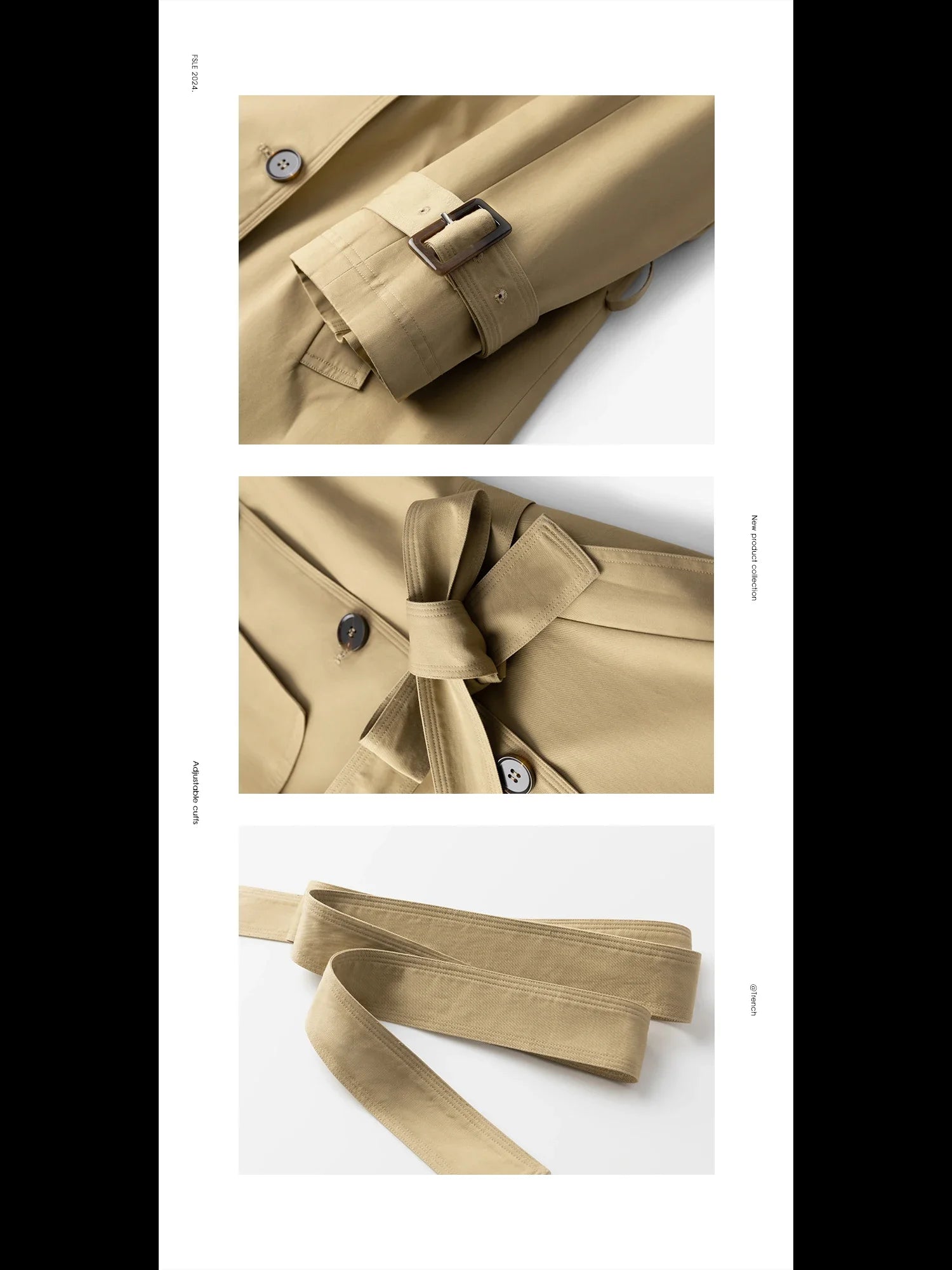 Turn Down Collar 100% Cotton Trench