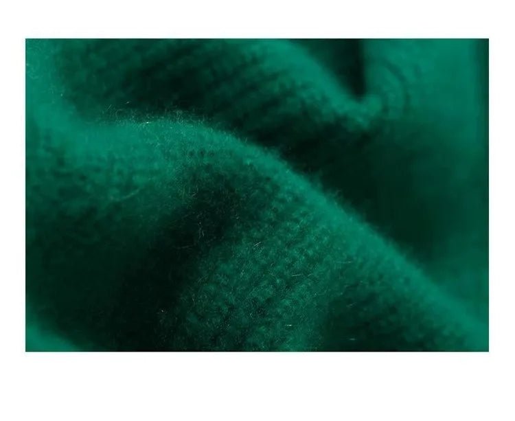 Gentle Herd Lapel Zipper Cashmere Pullover