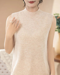 Merino Wool Mock Neck Sweater Vest