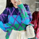 Geometry Round-Neck Knitted Sweater